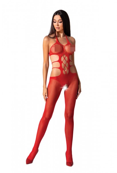 Neckholder Bodystocking mit sexy Cut-Outs - rot