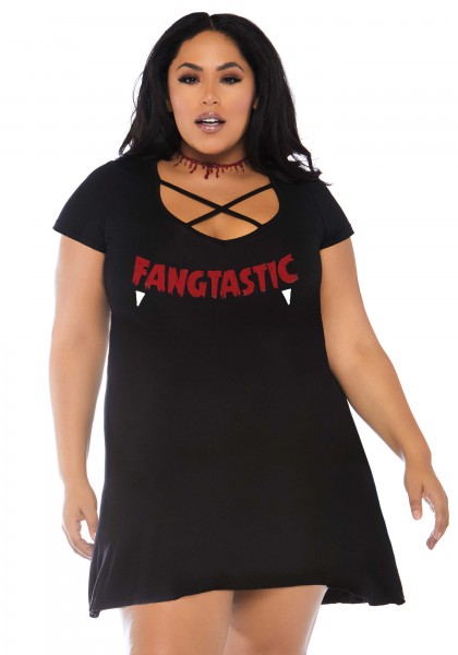 Kleid 'Fangtastic' mit Crossover-Akzent Queensize